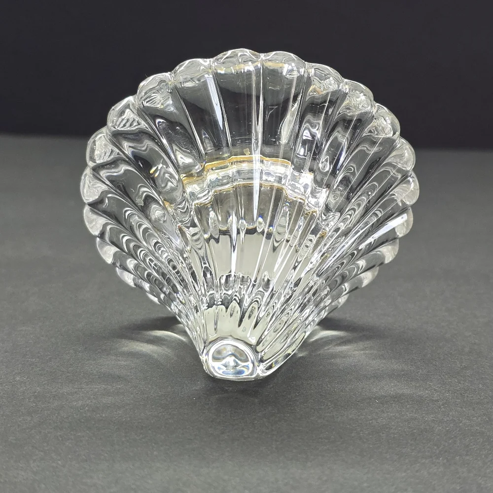 Vintage Marquis by Waterford Crystal Desk Clock Flower Floral Design - Works